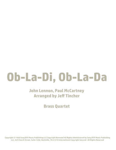 Ob-la-di, Ob-la-da (arr. Jeff Tincher)