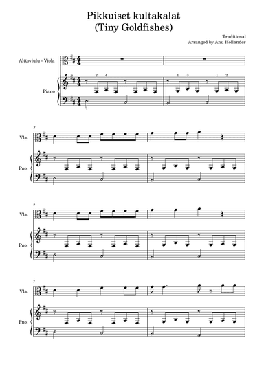 Soittosalkku: Pikkuiset kultakalat (Tiny Goldfishes) (arr. Anu Holländer)