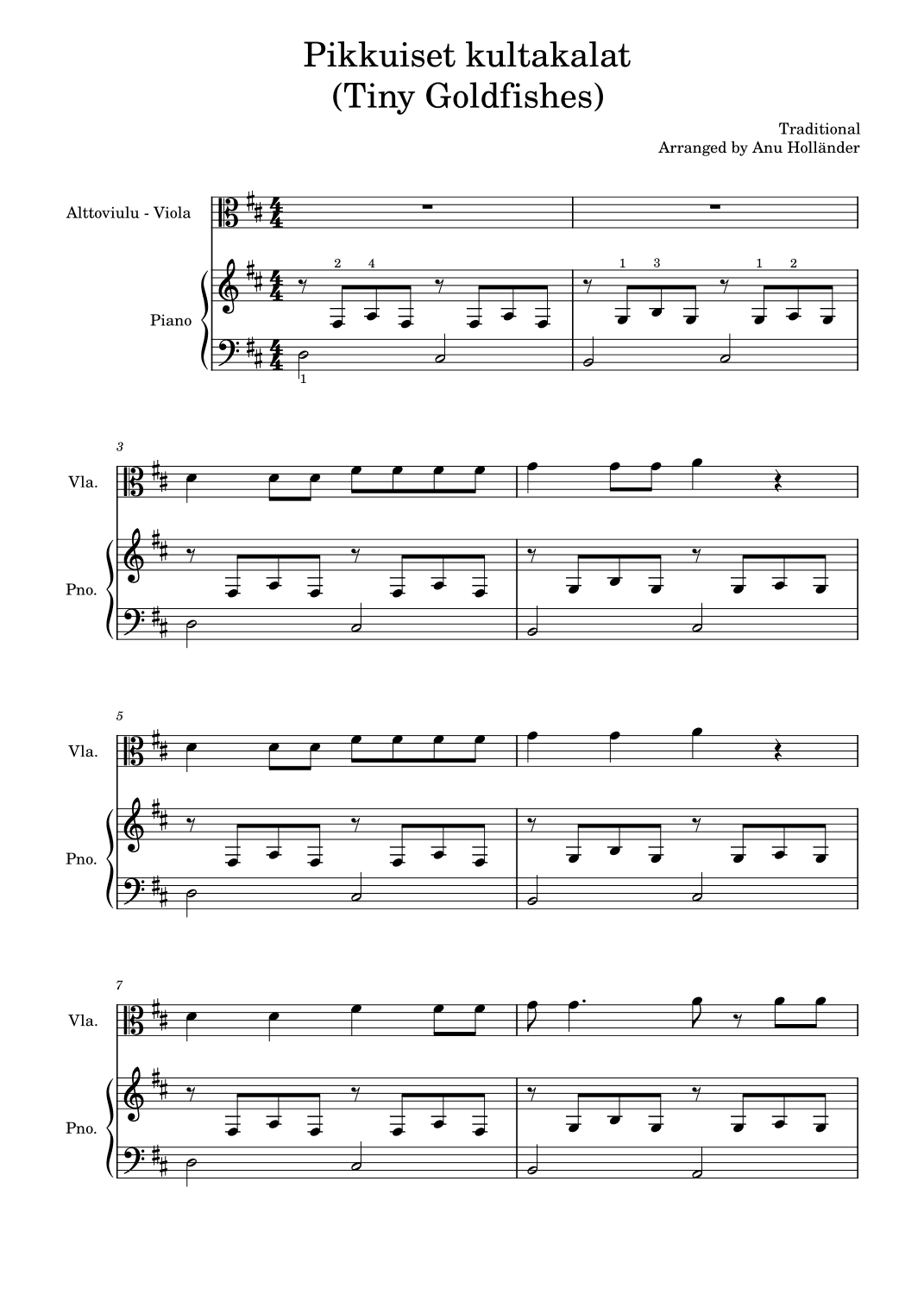 Soittosalkku: Pikkuiset kultakalat (Tiny Goldfishes) (arr. Anu Holländer)