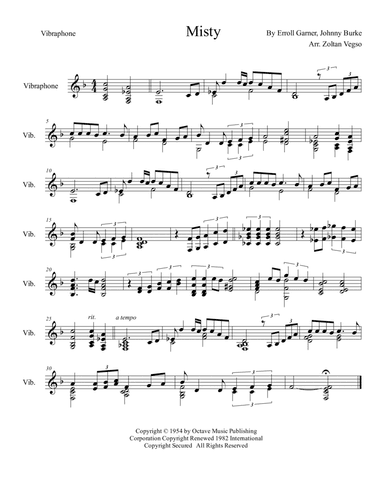 Misty (arr. Zoltan Vegso)