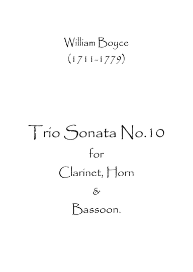 Trio Sonata No.10 (arr. Spence Bundy)