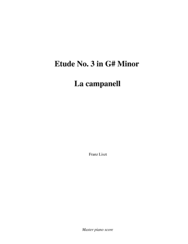 La Campanella (arr. Liszt)