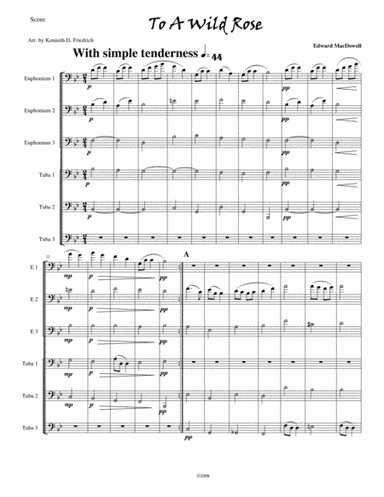 To A Wild Rose (arr. Kenneth D. Friedrich)