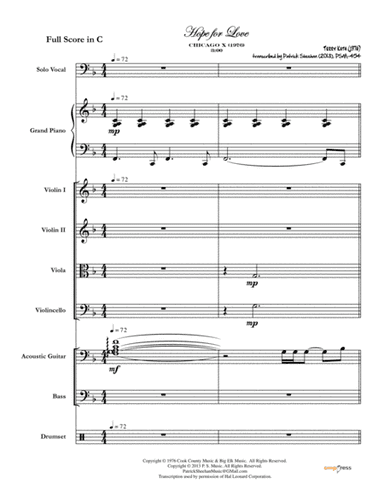 Hope For Love (arr. Patrick Sheehan)