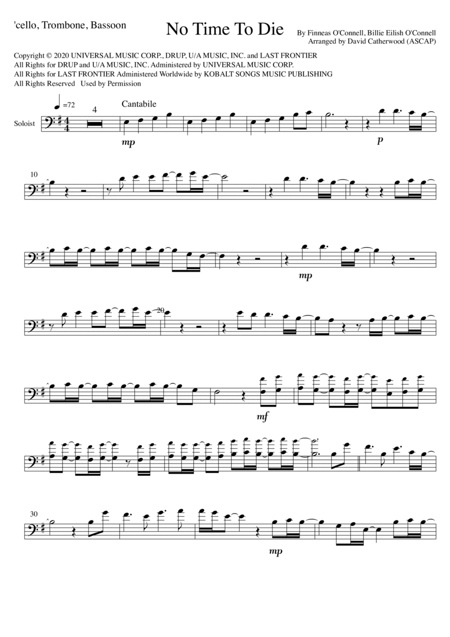 No Time To Die (arr. David Catherwood)
