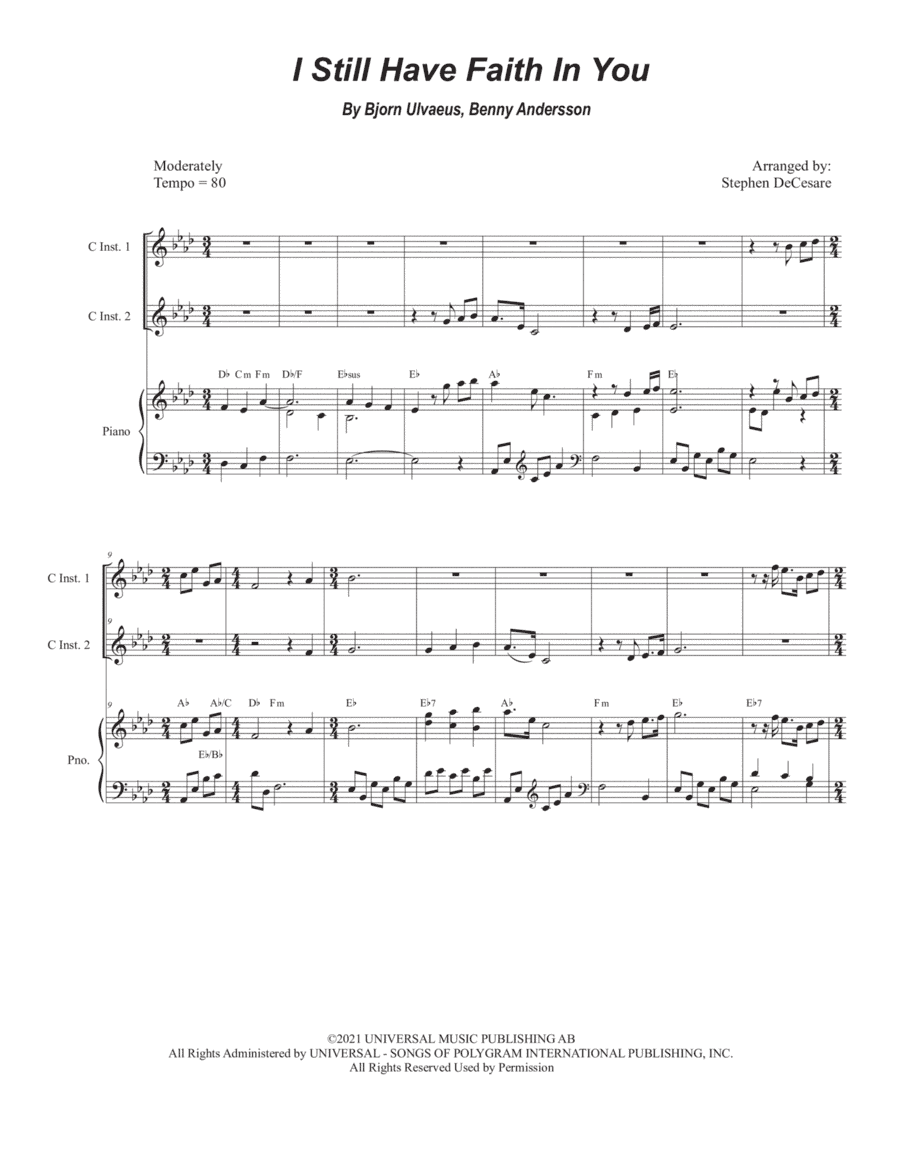 I Still Have Faith In You (arr. Stephen DeCesare)