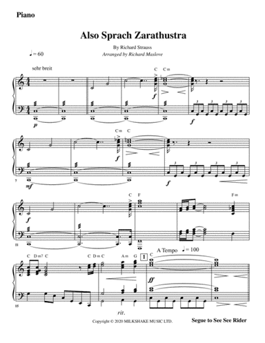 Also Sprach Zarathustra (arr. Richard Maslove)