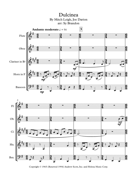 Dulcinea (arr. Sy Brandon)