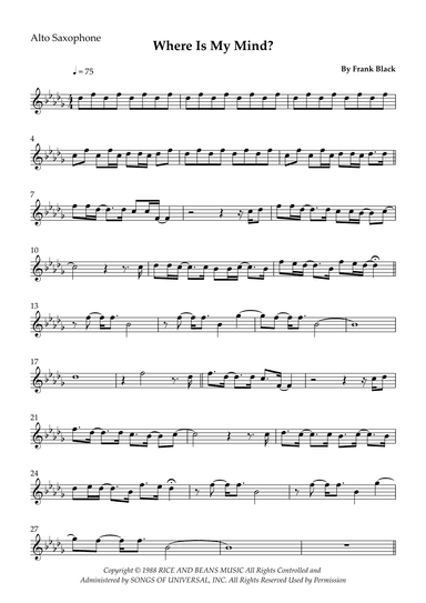 Where Is My Mind? (arr. Wesley S. SIlva)
