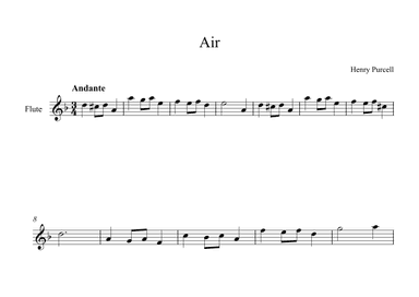 Air - Henry Purcell (Flute) (arr. Digital Book Music)