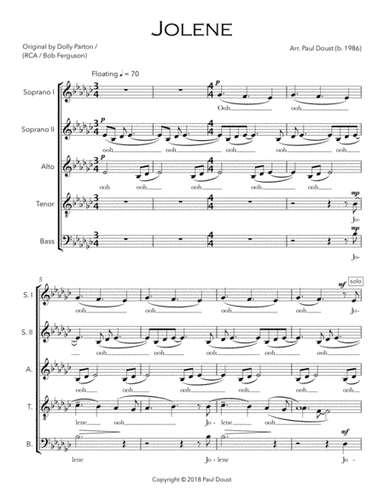 Jolene (arr. Paul Doust)