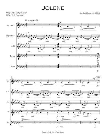Jolene (arr. Paul Doust)