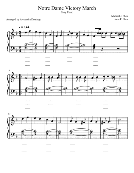 Notre Dame Victory March (arr. Alexandra Domingo)