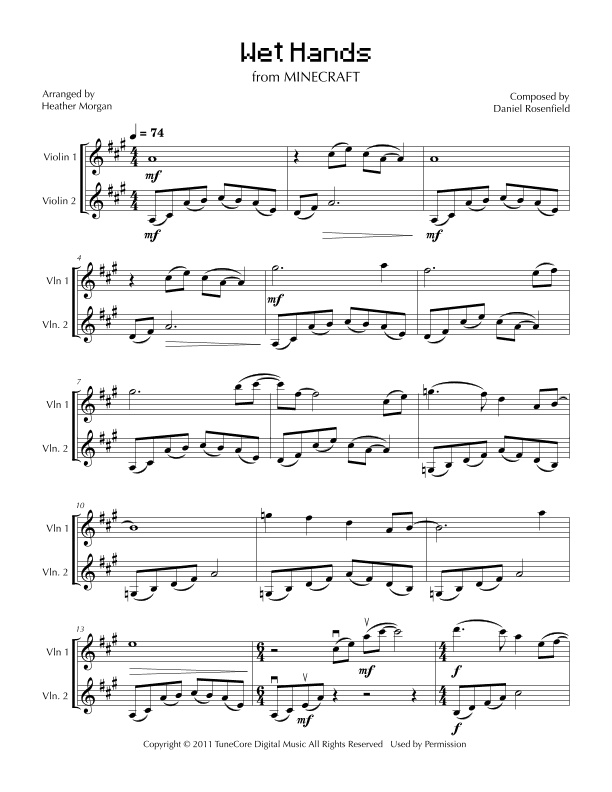 Wet Hands (arr. Heather Morgan)