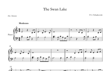 swan lake for beginners in a minor sheet music (arr. Arezzo Music)