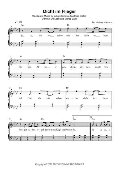 Dicht Im Flieger (arr. Michael Habrom)