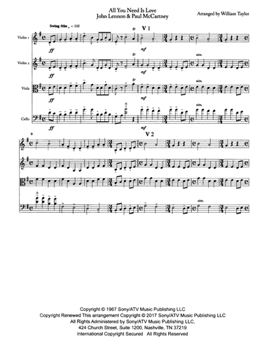 All You Need Is Love (arr. William Taylor)