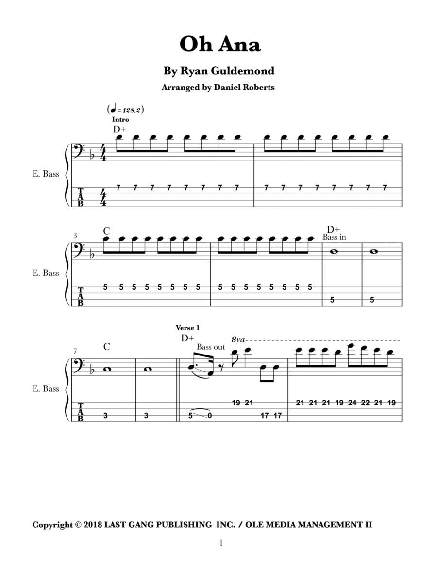 Oh Ana (arr. Daniel Roberts)