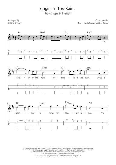 Singin' In The Rain (arr. Bettina Schipp)