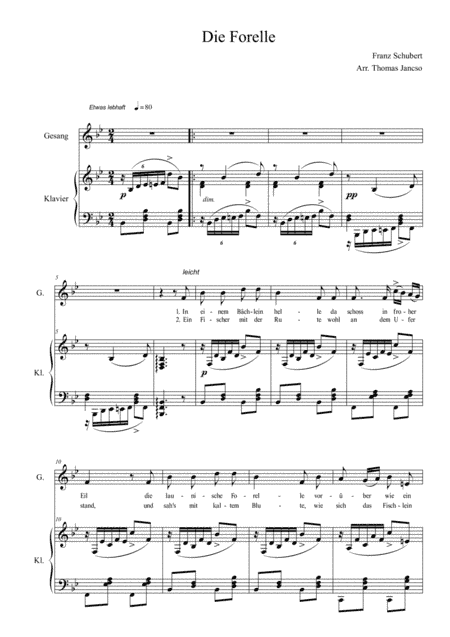 Die Forelle ("The Trout") (arr. Thomas Jancso)