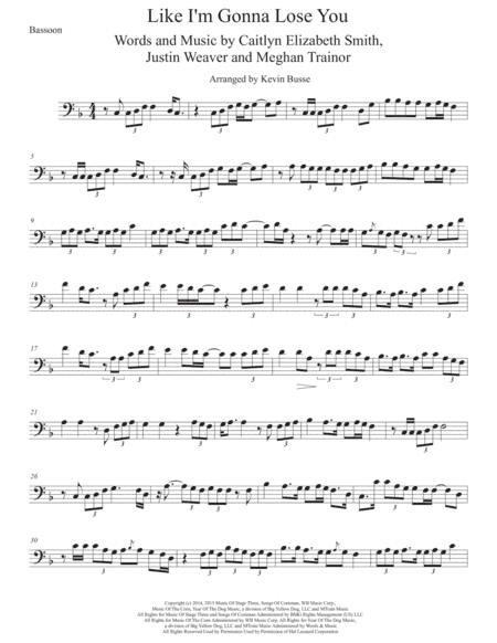Like I'm Gonna Lose You (arr. Kevin Busse)