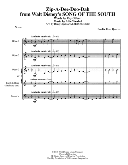 Zip-A-Dee-Doo-Dah (arr. Doug Clyde)