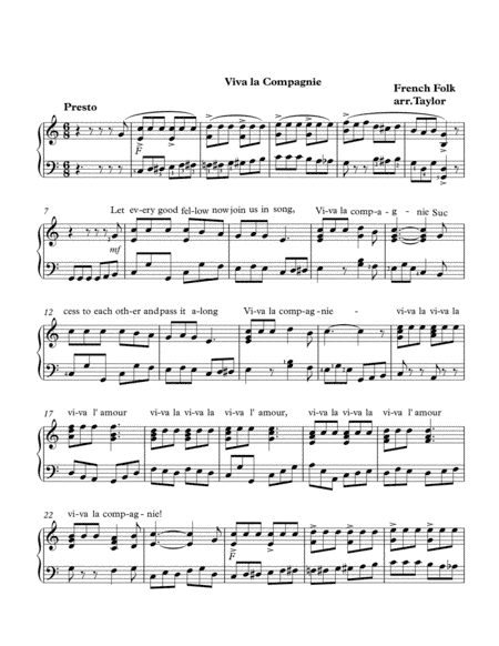 Viva La Compagnie (arr. Paul Taylor)