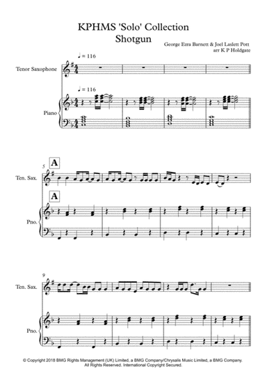 Shotgun (arr. Kevin P Holdgate)