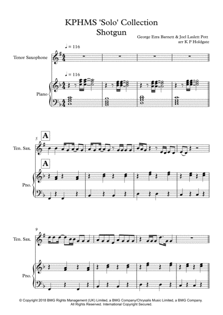 Shotgun (arr. Kevin P Holdgate)