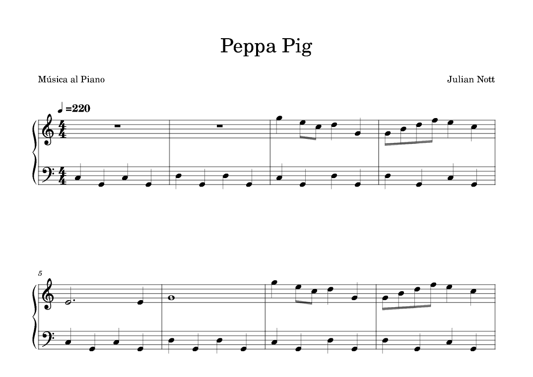 Peppa Pig (arr. Música al Piano)