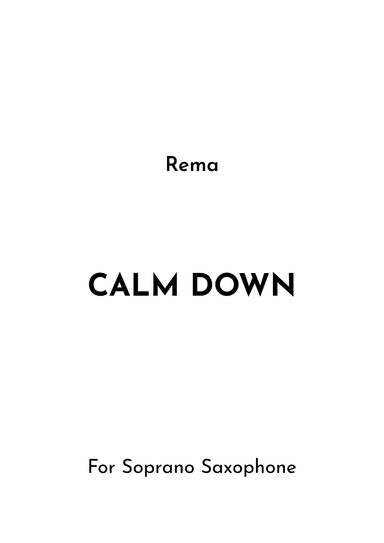 Calm Down (arr. Jireh J.)