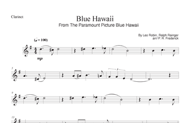 Blue Hawaii (arr. P. R. Frederick)