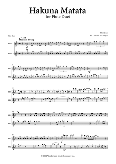 Hakuna Matata (arr. Dominic McGonigal)