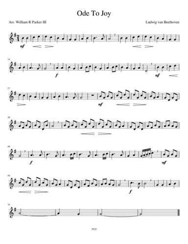 Ode To Joy (arr. William R Parker III)