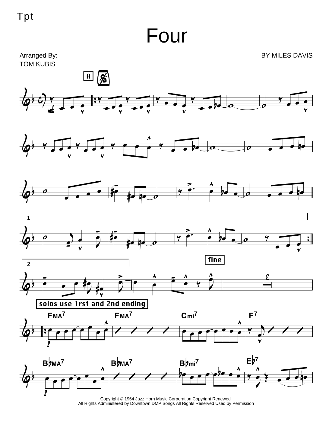 Four (arr. Tom Kubis)