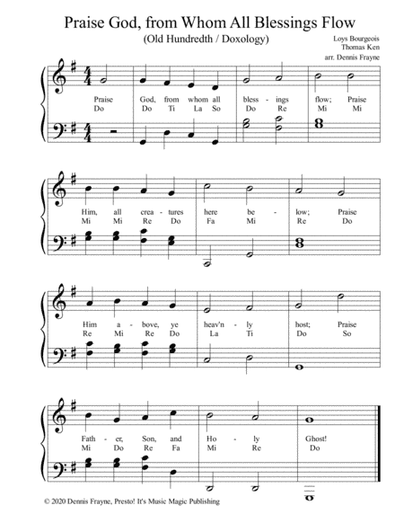 Praise God from Whom All Blessings Flow (Old Hundredth / Doxology) (arr. Dennis Frayne)