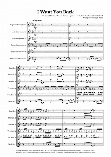 I Want You Back (arr. Kayleigh Huelin)