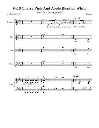 Cherry Pink And Apple Blossom White (arr. John Fries)