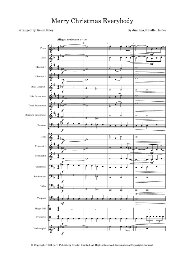 Merry Xmas Everybody (arr. Kevin Riley)