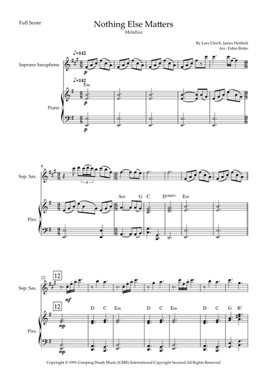 Nothing Else Matters (arr. Fabio Britto)