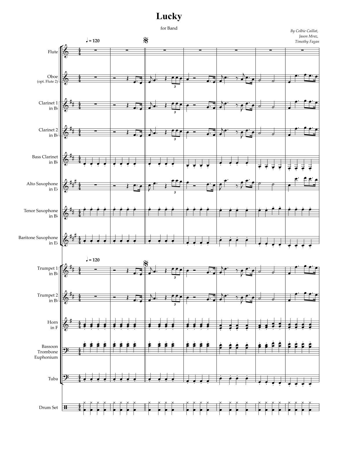 Lucky (arr. Wesley S. SIlva)