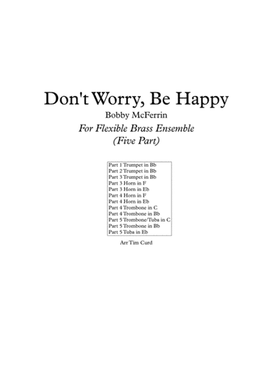 Don't Worry, Be Happy (arr. Tim Curd)
