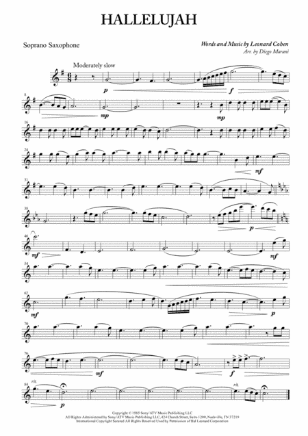Hallelujah (arr. Diego Marani)