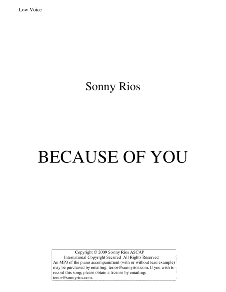 BECAUSE OF YOU