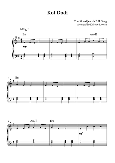 Kol Dodi (arr. Kaiserin Rebecca)