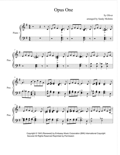 Opus One (arr. Sandy McIntire)