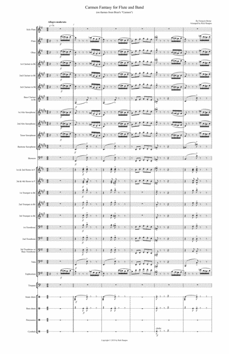 Carmen Fantasy for Flute and Band (arr. Rick Rangno)