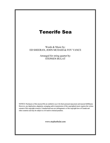 Tenerife Sea (arr. Stephen Bulat)