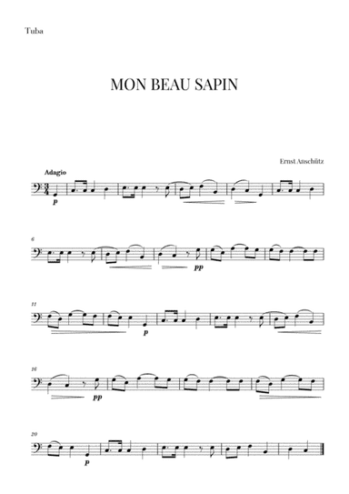 Mon Beau Sapin for Tuba (arr. Cadenza Editions)