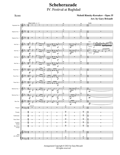 Scheherazade - Mvt IV -  The Festival At Bagdad (arr. Gary Bricault)